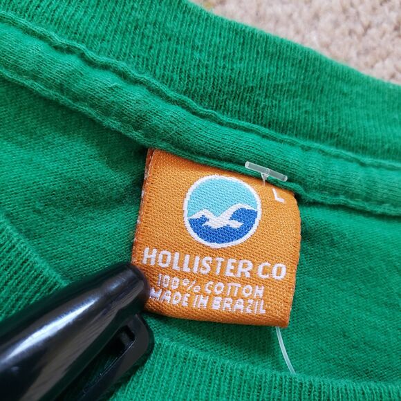 VTG Hollister Don't Drink From The Hot Tub Sz Large Single Stitch Mens Green Tee - Picture 5 of 7